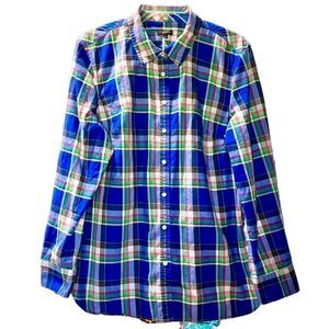 Talbots Plaid Button Down in Blue/Pink/Green/Yellow Women’s XL